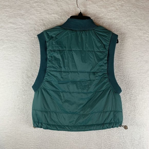 Alpine Design Puffer Vest Jacket Women's XS Teal Full Zip Shortie Quilted 7180 - Picture 7 of 8